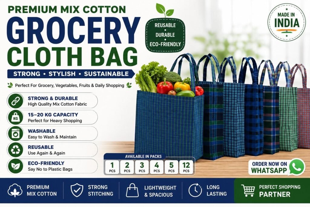 Cloth Grocery Bag: Complete Buying Guide, Types, Sizes, Benefits & Best Reusable Shopping Bags